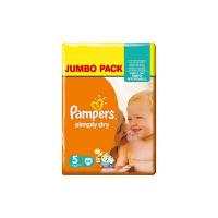 Pampers Simply Dry, 132 Pannolini, Taglia 5 (11-25 kg), 2 confezioni da 66