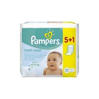 Pampers, Salviette umide per bebè Fresh, confezione convenienza 5 + 1, 2 confezioni (2 x 384 pz.)