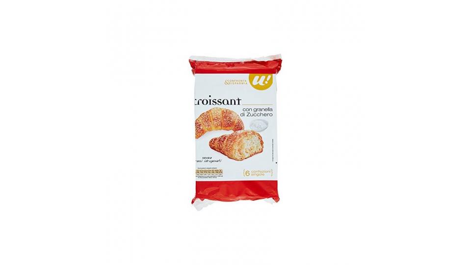 6 CROISSANT CON GRANELLA DI ZUCCHERO U! Confronta & Risparmia