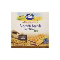 Matt Nutrimerenda Biscotti Farciti Mirtillo Bio - 1 Confezione da 6 Monoporzioni [150 gr]