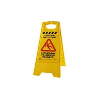 Perfetto Factory Wet Floor Cartello Pavimento Bagnato, Plastica, Giallo, 30x49x56.5 cm