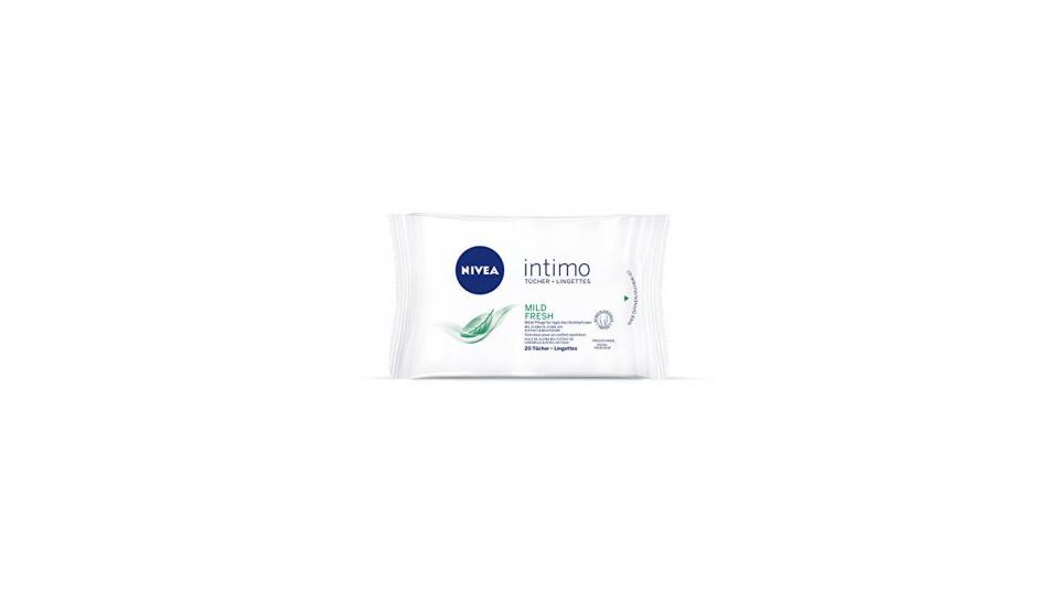 Nivea, Salviette intime detergenti Natural Fresh, 3 confezioni da