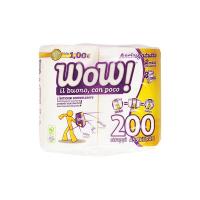 Wow! - Asciugatutto, 200 strappi assicurati, 2 veli -  