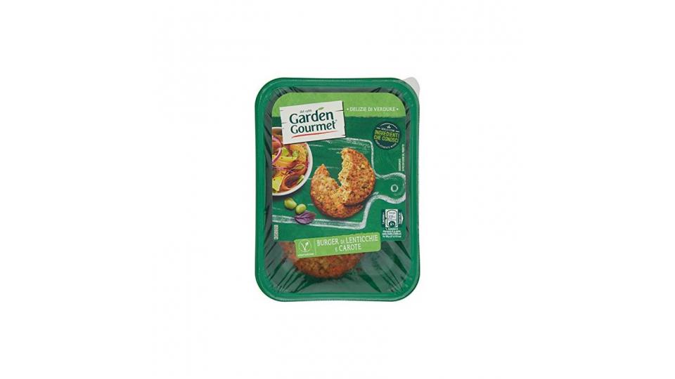 GARDEN GOURMET Burger di Lenticchie e Carote 160g (2 pezzi)