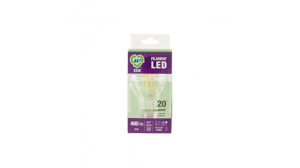 LAMPADINA FILAMENT LED globo E27 4W Eco U!