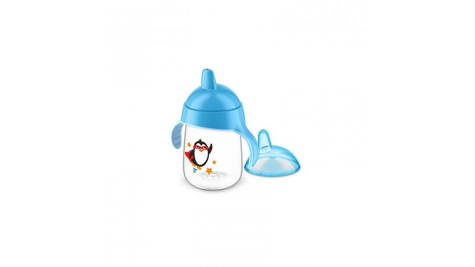 Philips Avent SCF755/05 Tazza con Beccuccio Resistente ai Morsi con Valvola Anti-Goccia, 340 ml, Azzurro