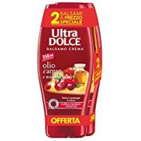 Garnier Ultra Dolce Balsamo all'Olio di Argan e Mirtillo Rosso per Capelli Trattati o Colorati, Senza Parabeni, 250 ml [Confezione da 2]