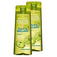 Garnier Fructis Shampoo Puliti & Brillanti con Acido Salicilico per Capelli Spenti, senza Siliconi e senza Parabeni - Confezione da 2 Unità