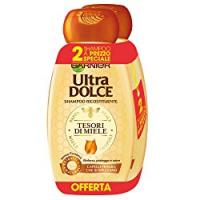 Garnier Ultra Dolce Shampoo Tesori di Miele, con Pappa Reale e Miele Propoli. Rinforza e Nutre i Capelli Fragili, Senza Parabeni, 300 ml [Confezione da 2]
