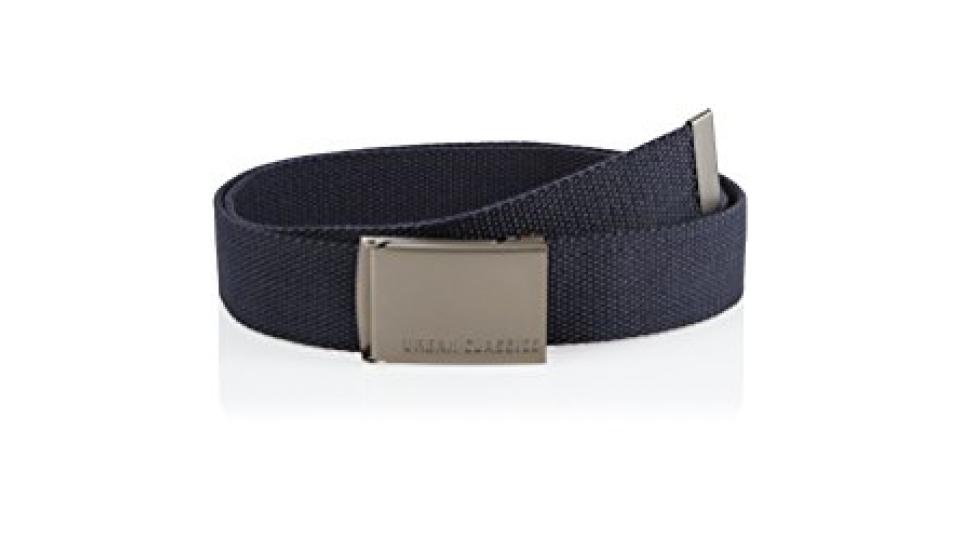 Urban Classics Canvas Belts, Cintura Unisex, Blu (Navy)
