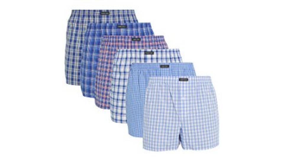 Lower East Boxer Uomo American Style, Pacco da 6 Multicolore (Streifen), Large