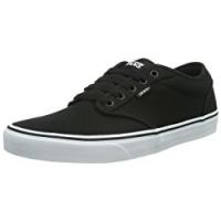 Vans M ATWOOD (CANVAS) BLK/WHT, Sneaker uomo, Nero (Schwarz ((Canvas) black/white)), 39