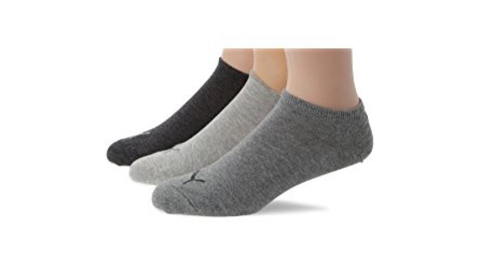 Puma Invisible, Calzini Sport Uomo, Grigio (Anthraci/L Mel Grey/M Mel Grey), 43/46, Confezione da 3