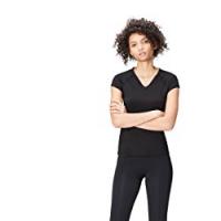 Unbranded Athleisure T-shirt con Inserto in Mesh Donna, Nero (Black), 42 (Taglia Produttore: Small)