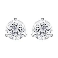 Swarovski Orecchini Solitaire, bianco, placcatura rodio