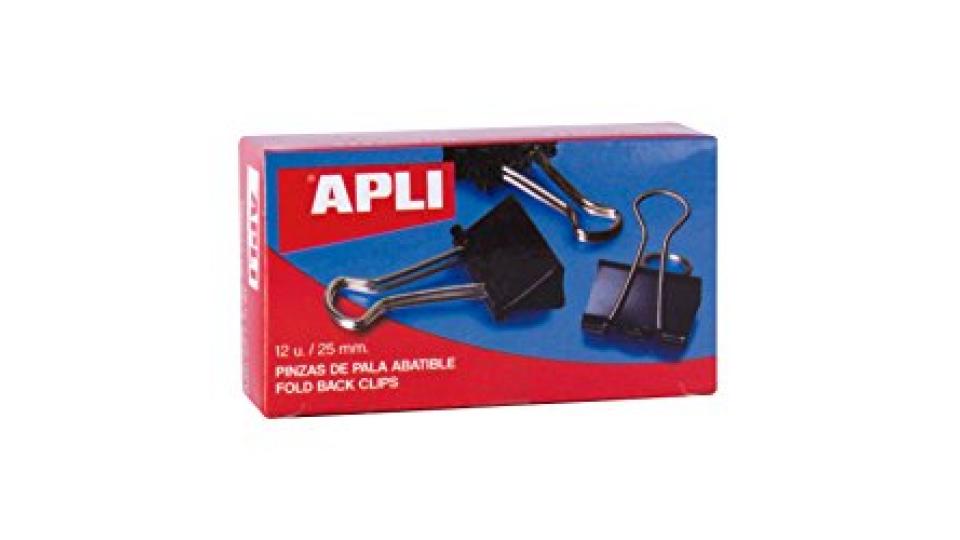 5 Star 296867 Clip Doppio, 25 mm, Confezione da 12 Pezzi, Nero