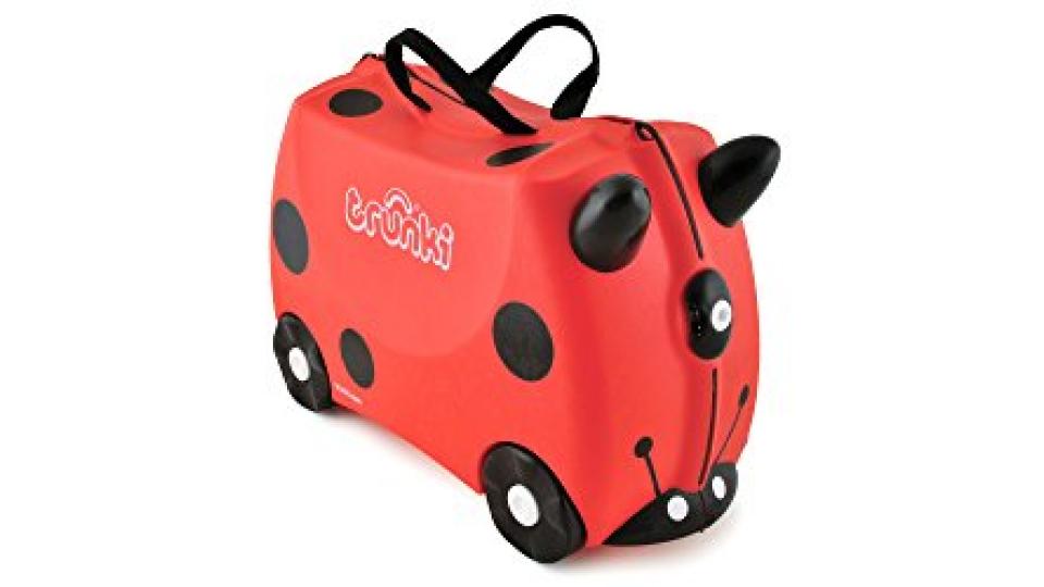 Trunki Harley Ladybug Valigia per bambini, Rosso Coccinella