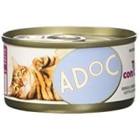 Adoc Naturale Tonnetto con Gamberetti per Gatti Adulti, Confezione multipack da