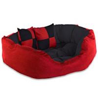 Dibea Cuscino per Cani, Rosso/Nero - 65 X 50 X