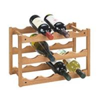 Wenko 18615100 Scaffale portabottiglie Norway per 12 bottiglie, in noce