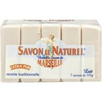 Savon le Naturel – Sapone di Marsiglia Extra Puro al latte x 5 – 100 g