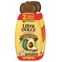 Garnier Ultra Dolce Shampoo all'Olio di Avocado e Burro di Karité per Capelli Ricci o Mossi, Senza Parabeni, Estratto Naturale, 300 ml [Confezione da 2]