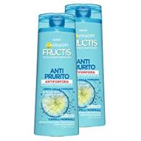 Garnier Fructis Shampoo Antiforfora Anti-Prurito con Acido Salicilico per Capelli Normali, senza Parabeni - Confezione da 2 Unità