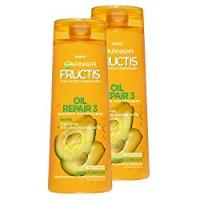 Garnier Fructis Shampoo per Capelli Secchi Oil Repair 3 con Olio di Oliva, Avocado e Karité, senza Parabeni - Confezione da 2 Unità