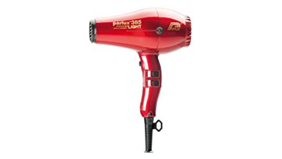 Parlux 385 Asciugacapelli Powerlight, con dispositivo IONIC & CERAMIC, Rosso