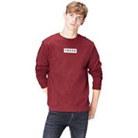 FIND Felpa con Stampa Uomo, Rosso (Tawny Port 003), X-Large