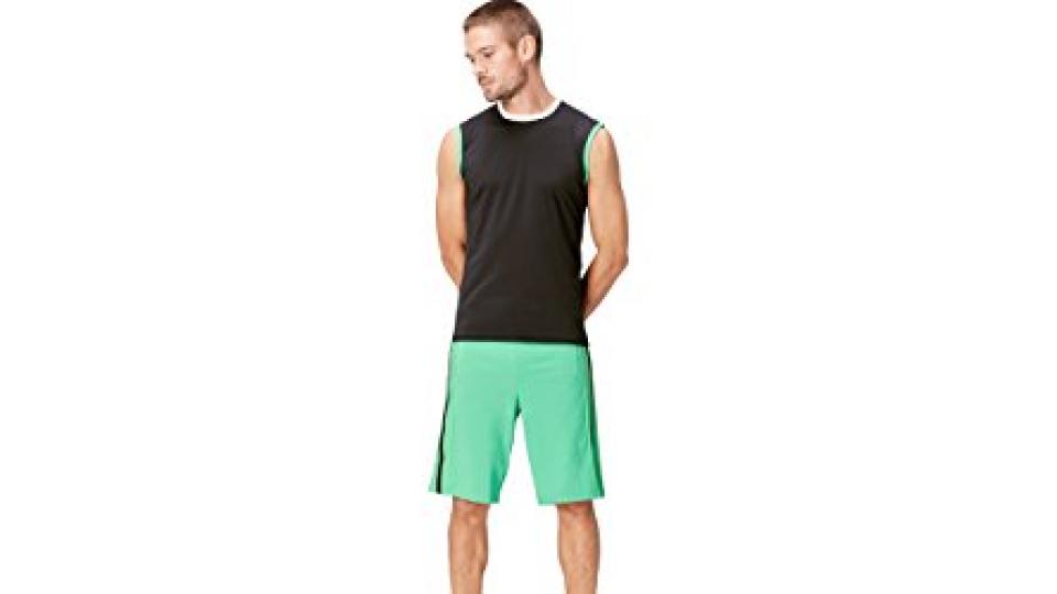 Activewear Canotta Senza Maniche Uomo, Nero (Black/White/Apple Green), Large