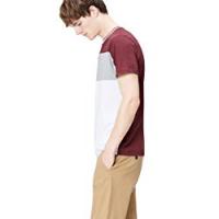 FIND T-shirt con Effetto Colour-block Uomo, Rosso (Ox Blood), Small