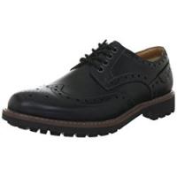 Clarks Montacute Wing 203510927, Scarpe stringate basse uomo, Nero (Schwarz (Black Leather)), 46