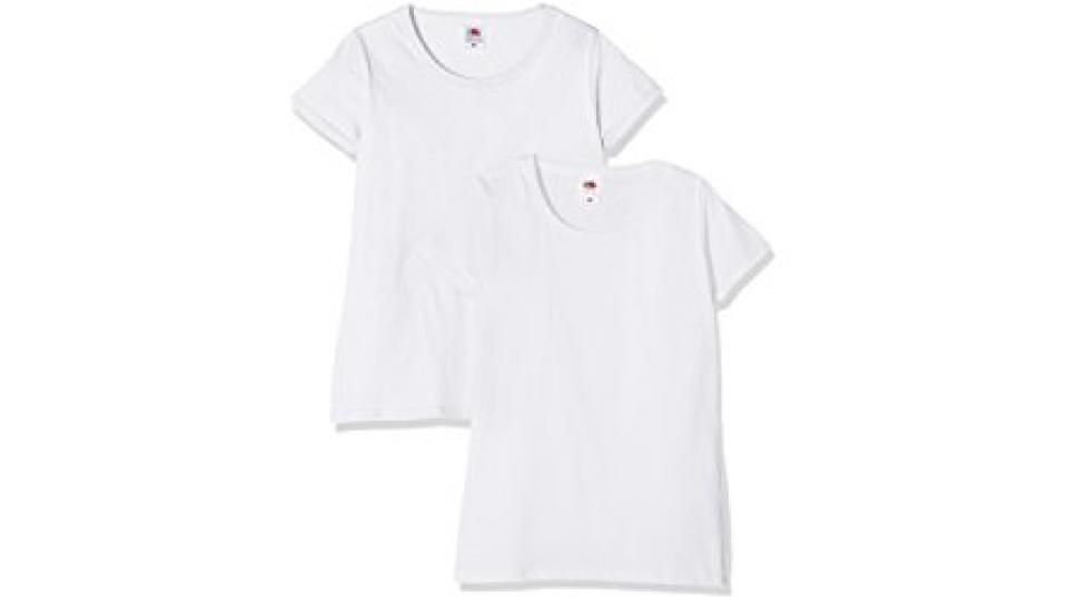 Fruit of the Loom model_name, Top Donna, Bianco (White), L