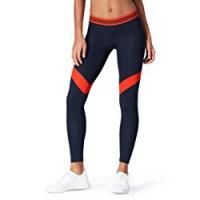 Activewear Leggings Sportivi Donna, Blu (Navy/sport Red), 44 (Taglia Produttore: Medium)