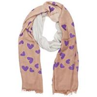 Twin Set AA7P87 Sciarpa, Donna, Multicolore (Stampa Cuori Honey), One Size (Taglia produttore:T/U)