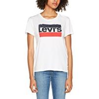 Levi's Sport Graphic Tee, T-Shirt Donna, Bianco (White 297), Small