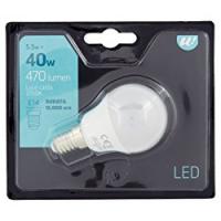 LAMPADINA LED SFERA SMERIGLIATA 40W E14 2700K U!