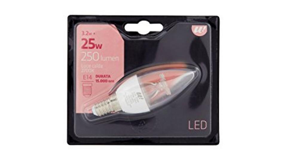 LAMPADINA LED OLIVA CHIARA 25W E14 2700K U!