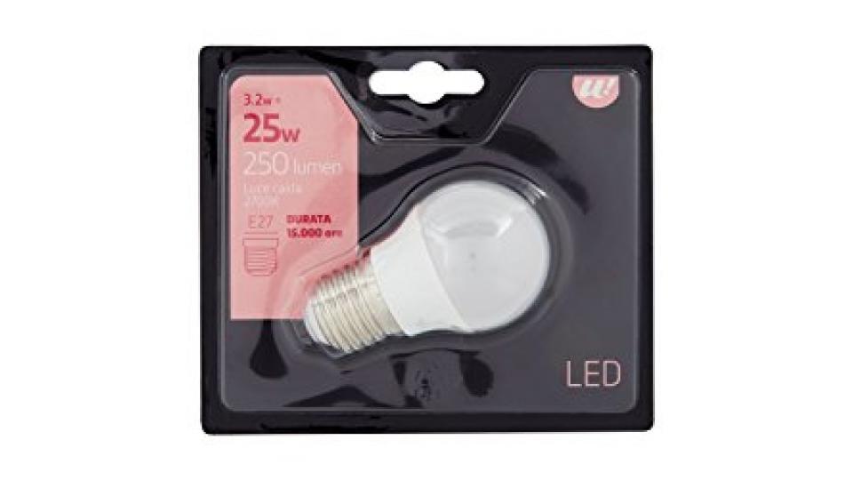 LAMPADINA LED SFERA SMERIGLIATA 25W E27 2700K U!