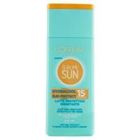 L'Oréal Paris Crema Solare Sublime Sun, Hydracool Sun Protect, Protezione Solare Media IP15 Dissetante, Arricchito con Aloe Vera