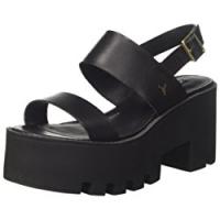 Windsor Smith Buffy Sandali con Plateau, Donna, Nero, 38 EU (5 UK)