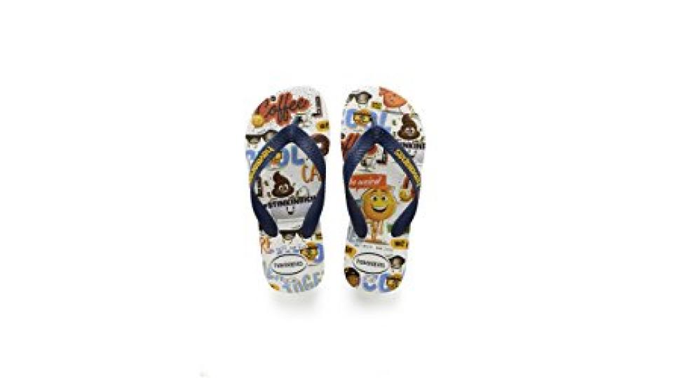 Havaianas Emoji Movie, Infradito Unisex-Bambini, Bianco (White), 33/34 (31/32 BR)