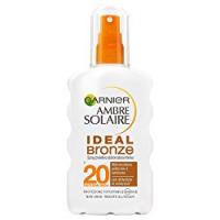 Garnier Ambre Solaire Crema Solare Abbronzatura Intensa, Protezione Solare in Spray Ideal Bronze, IP20, Resistente all'Acqua