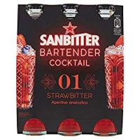 SANBITTÈR BARTENDER COCKTAIL STRAWBITTER, Aperitivo Analcolico 14cl x 3