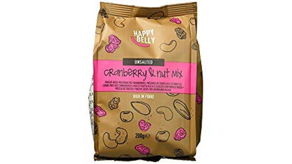 Marchio Amazon - Happy Belly Mix di frutta secca a guscio con mirtilli rossi