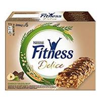 Nestlé Fitness Delice Barretta Cereali Cioccolato al Latte e Gusto Nocciola - 135 gr [6 barrette]