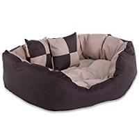 Dibea Cuscino per Cani Marrone/Beige - 65 X 50 X