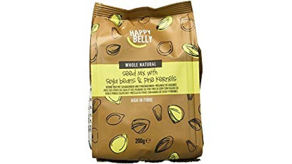 Marchio Amazon - Happy Belly Mix soia, pinoli, semi di girasole e zucca