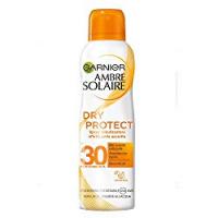 Garnier Ambre Solaire Crema Solare Dry Protect, Protezione in Spray, IP30, Effetto Pelle Asciutta senza Alcool